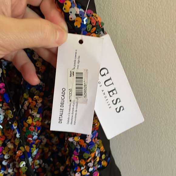 NWT MSRP $79 Guess Los Angeles RICO SEQUIN BODYSUIT Women's Size Medium - Picture 5 of 6